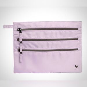 Lug Kickline Lavender Triple-Zip Pouch. NWOT